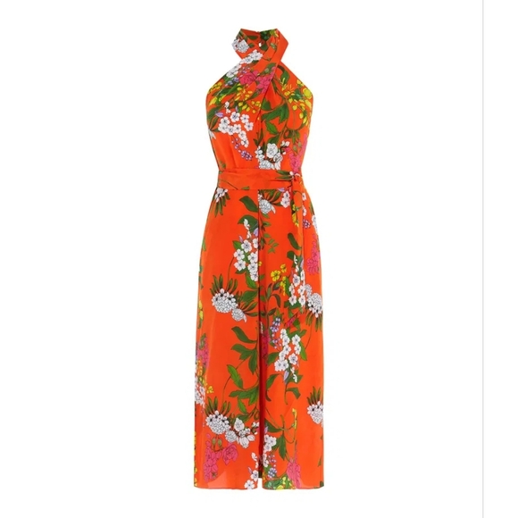 Karen Millen silk floral wideleg jumpsuit - Picture 1 of 16